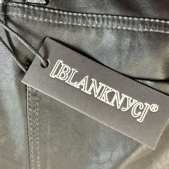 NWT Blank NYC Women’s Black Faux Leather Skinny Pants - Size 29” - Picture 8 of 10